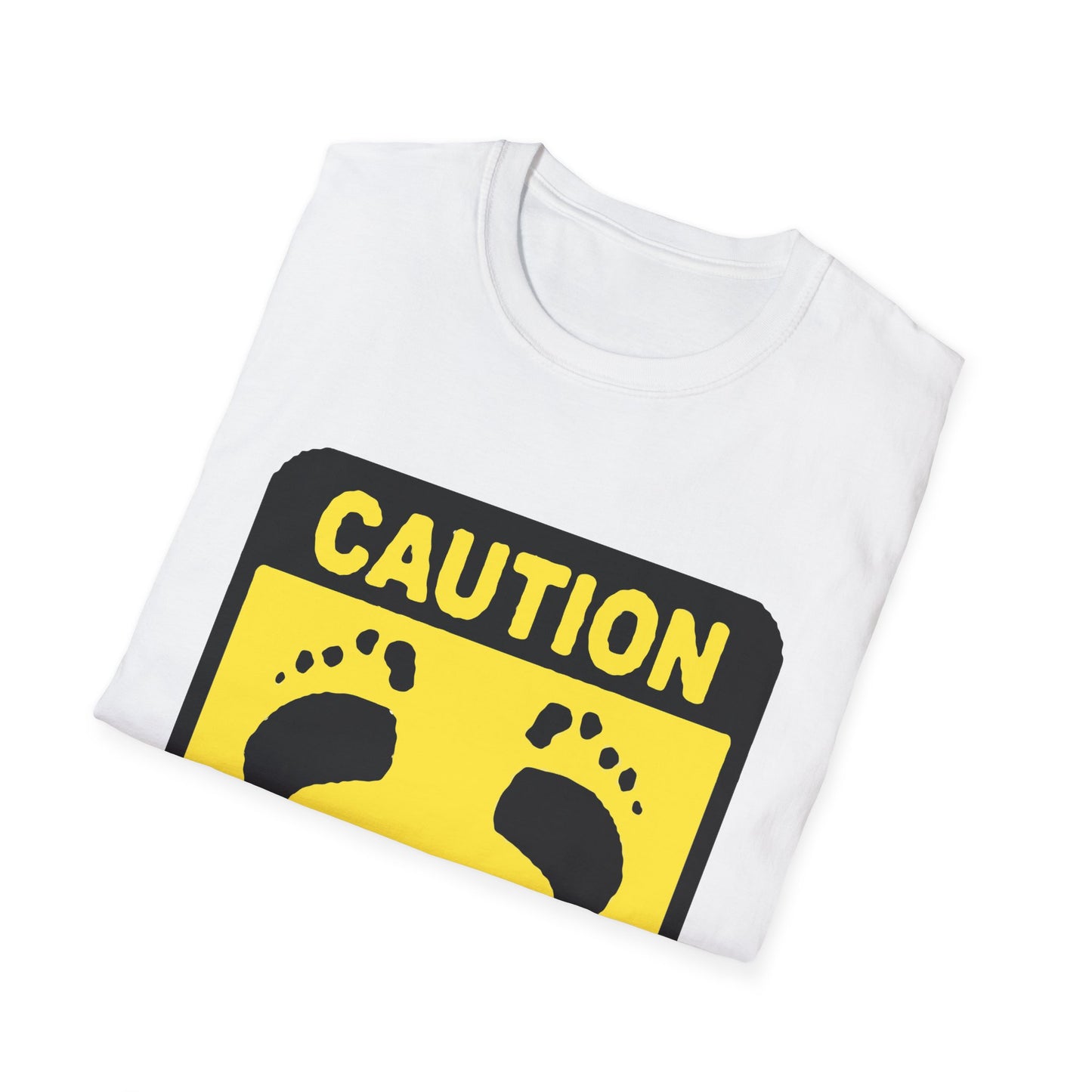 Caution Hasher Unisex Softstyle T-Shirt