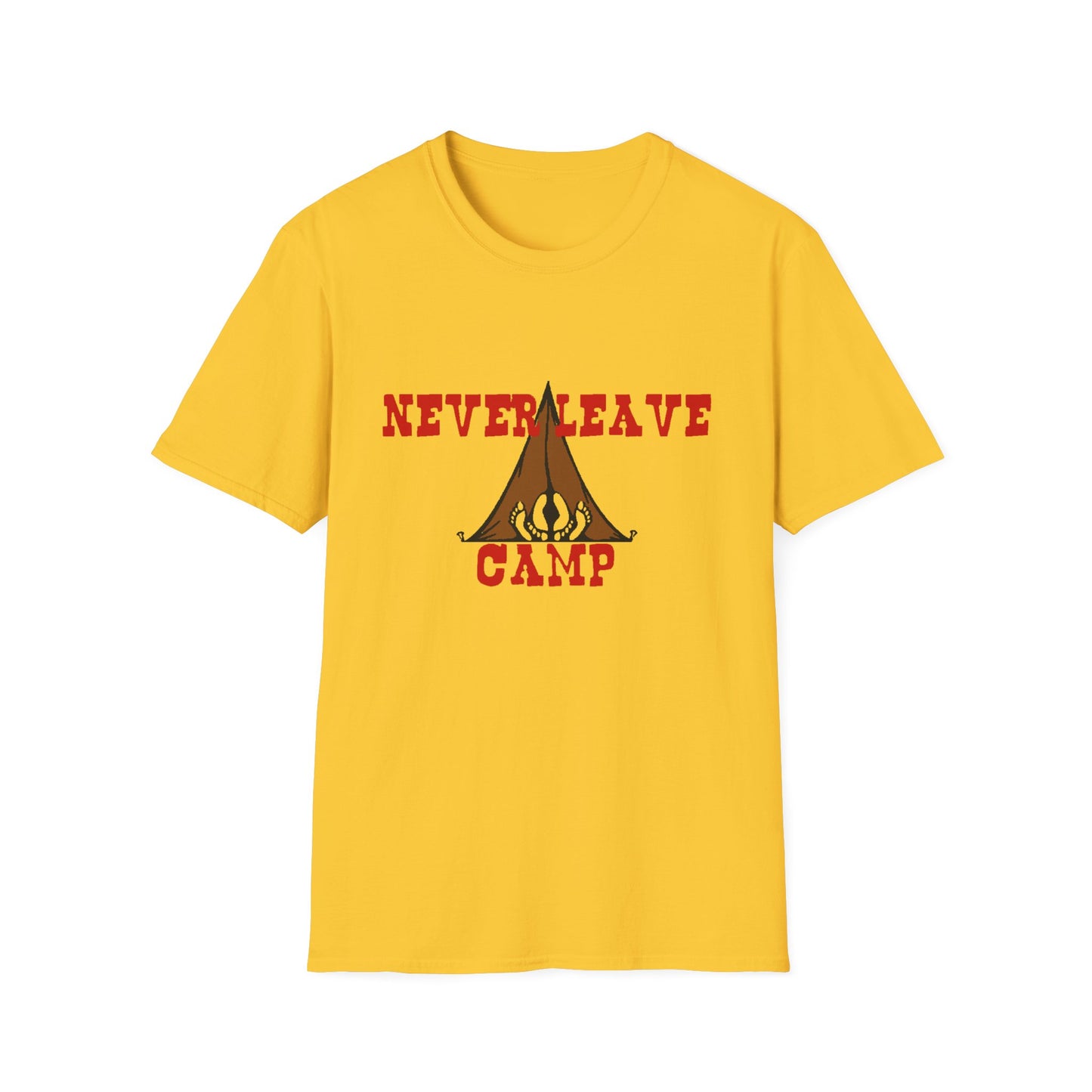 Never Leave Camp Unisex Softstyle T-Shirt