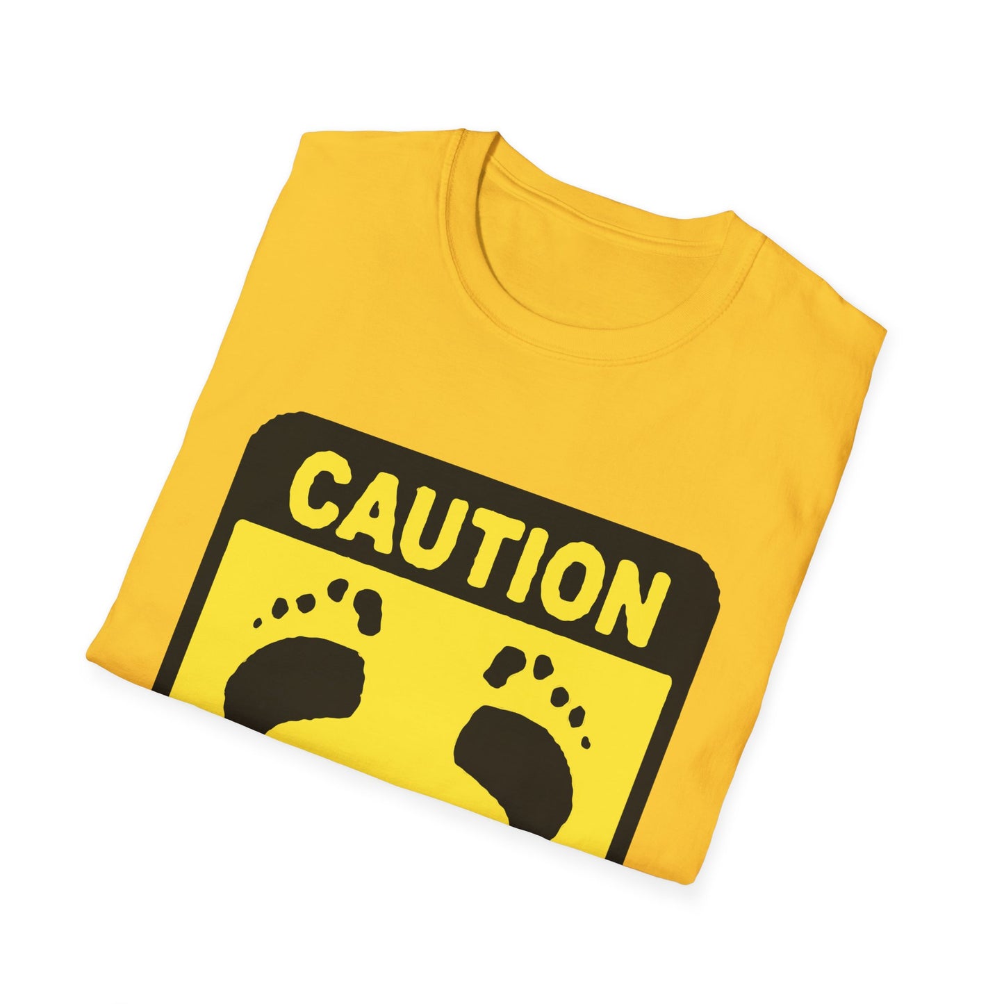 Caution Hasher Unisex Softstyle T-Shirt