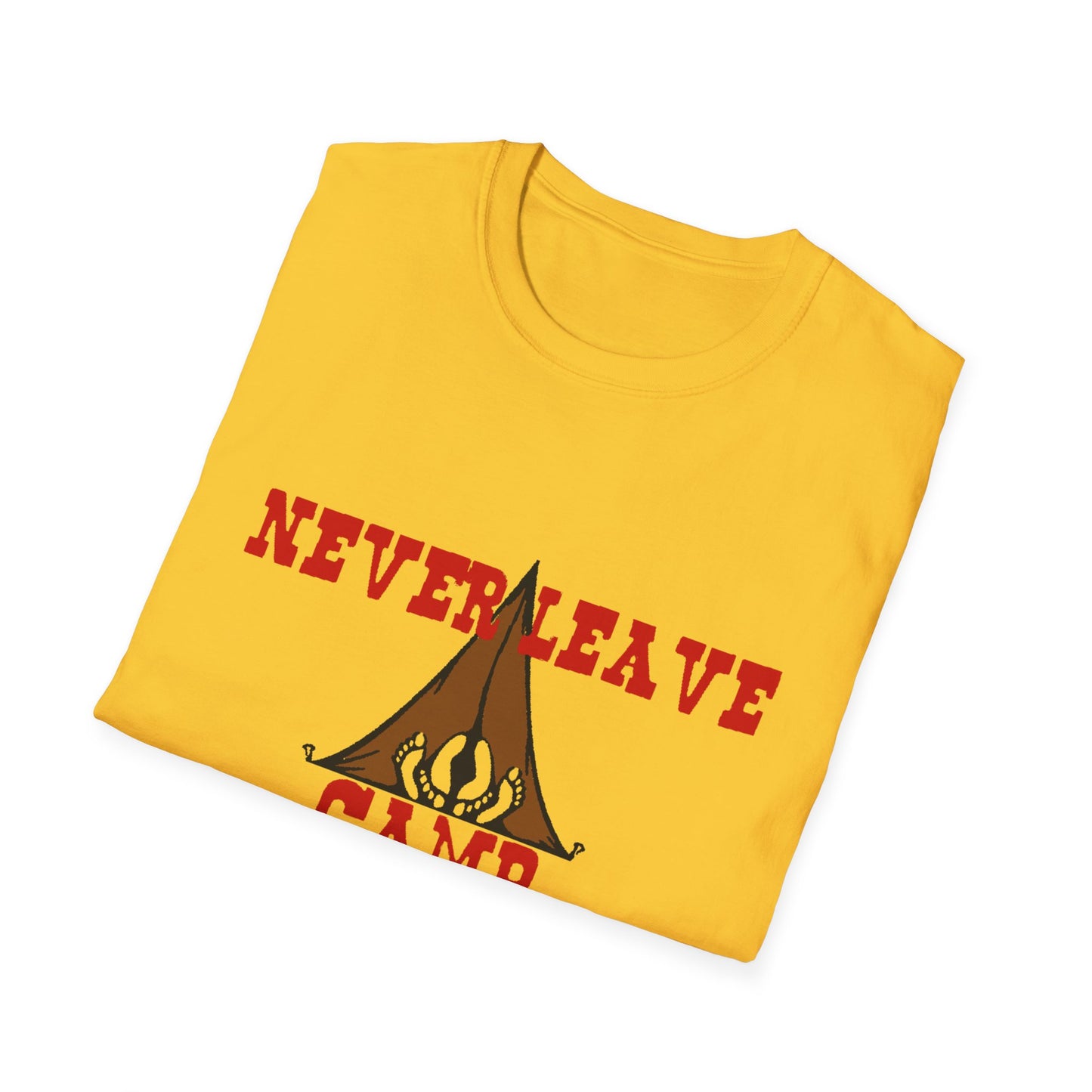 Never Leave Camp Unisex Softstyle T-Shirt