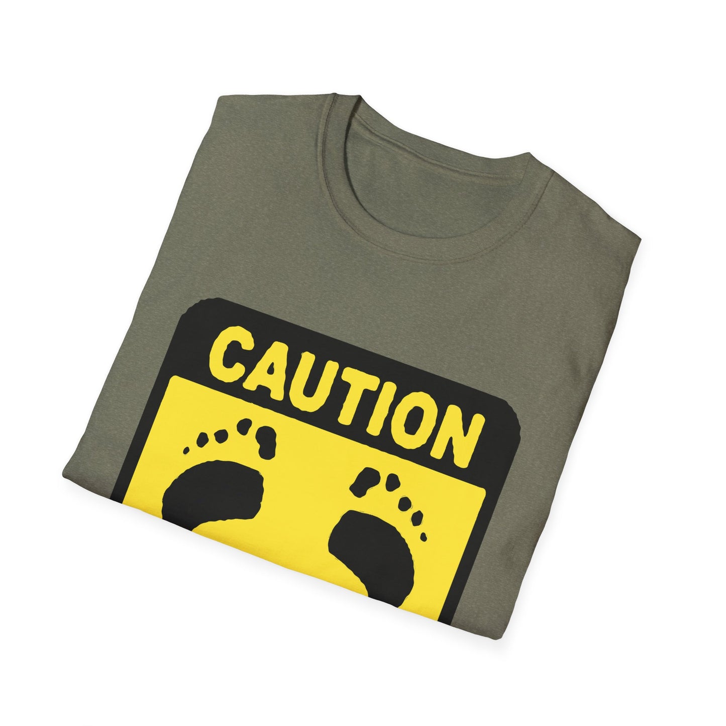 Caution Hasher Unisex Softstyle T-Shirt