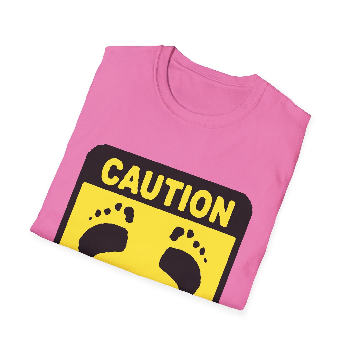 Caution Hasher Unisex Softstyle T-Shirt