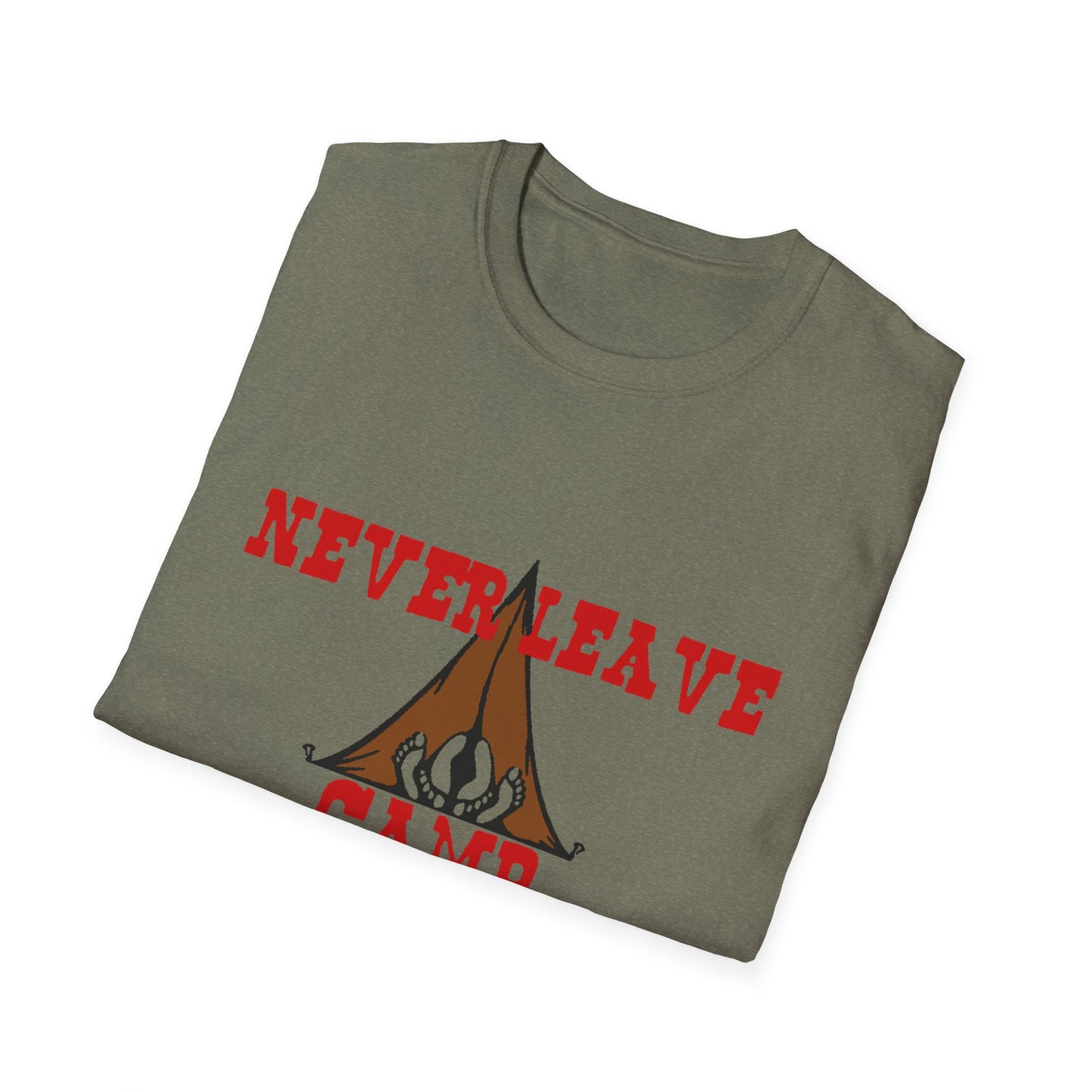 Never Leave Camp Unisex Softstyle T-Shirt