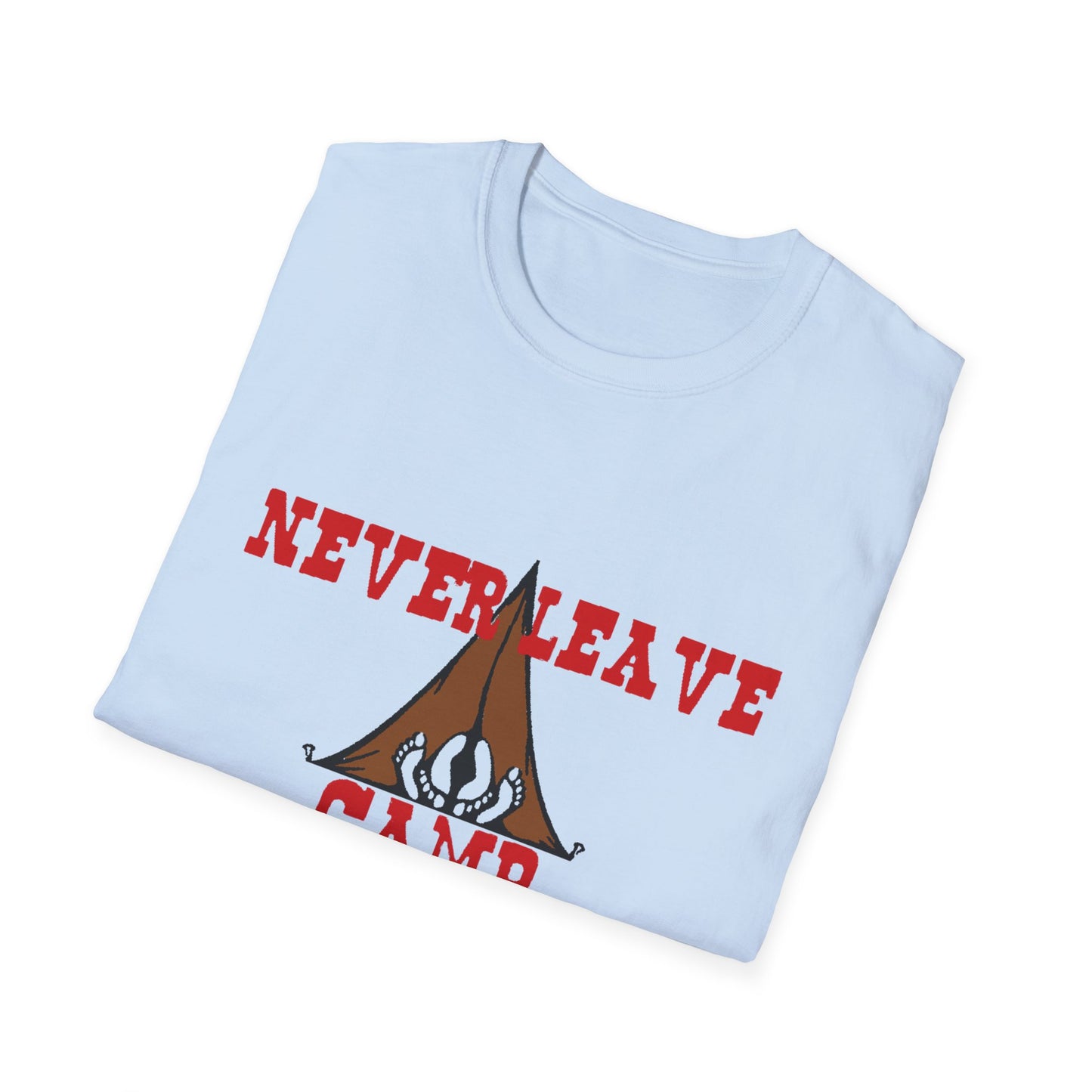 Never Leave Camp Unisex Softstyle T-Shirt