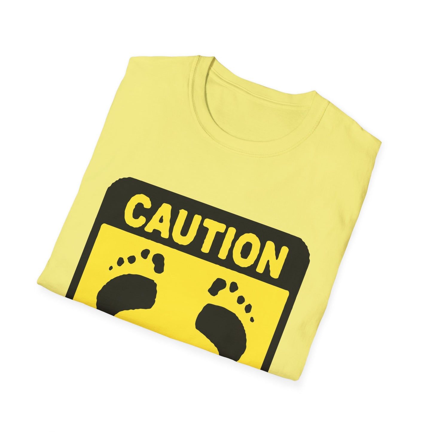 Caution Hasher Unisex Softstyle T-Shirt