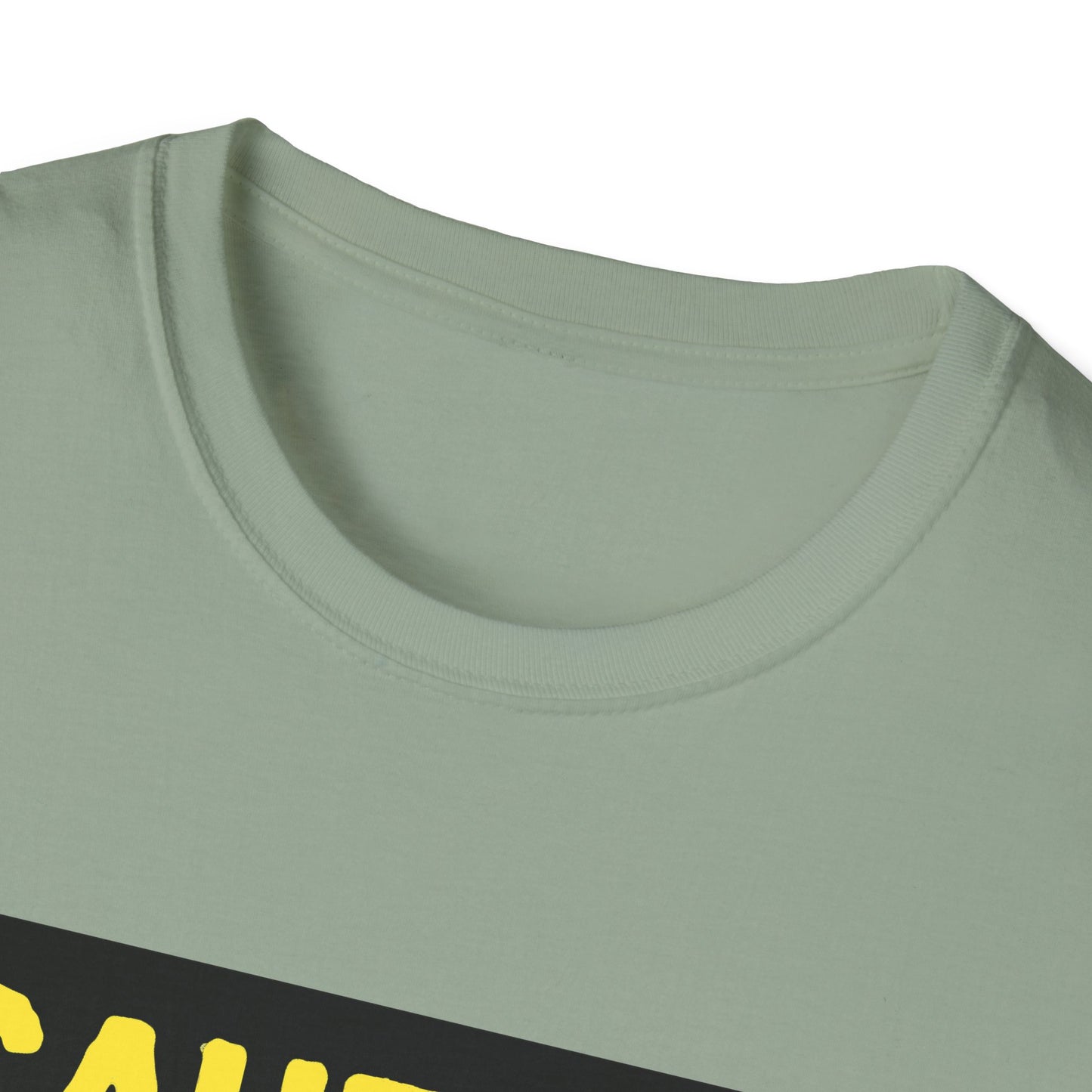 Caution Hasher Unisex Softstyle T-Shirt