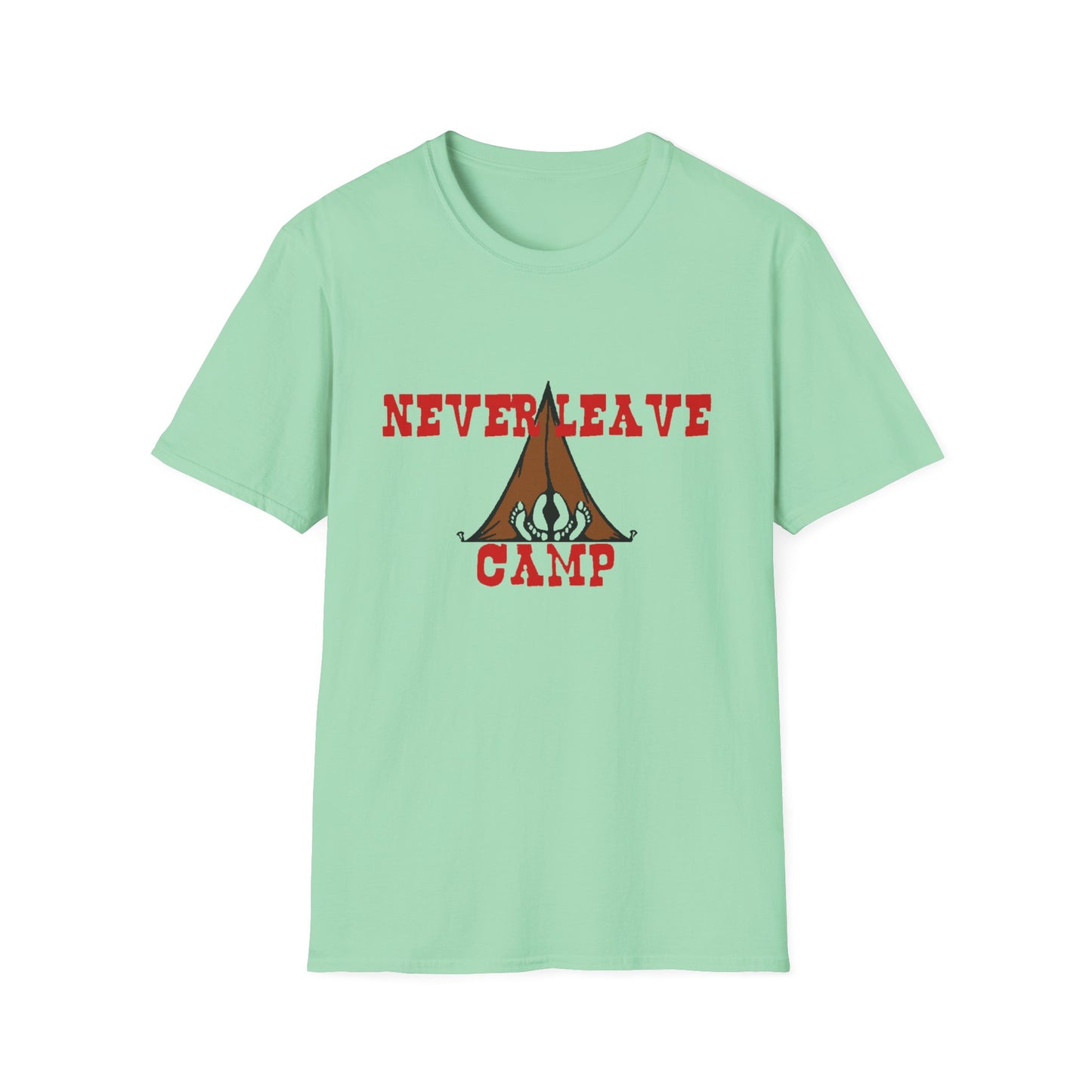 Never Leave Camp Unisex Softstyle T-Shirt