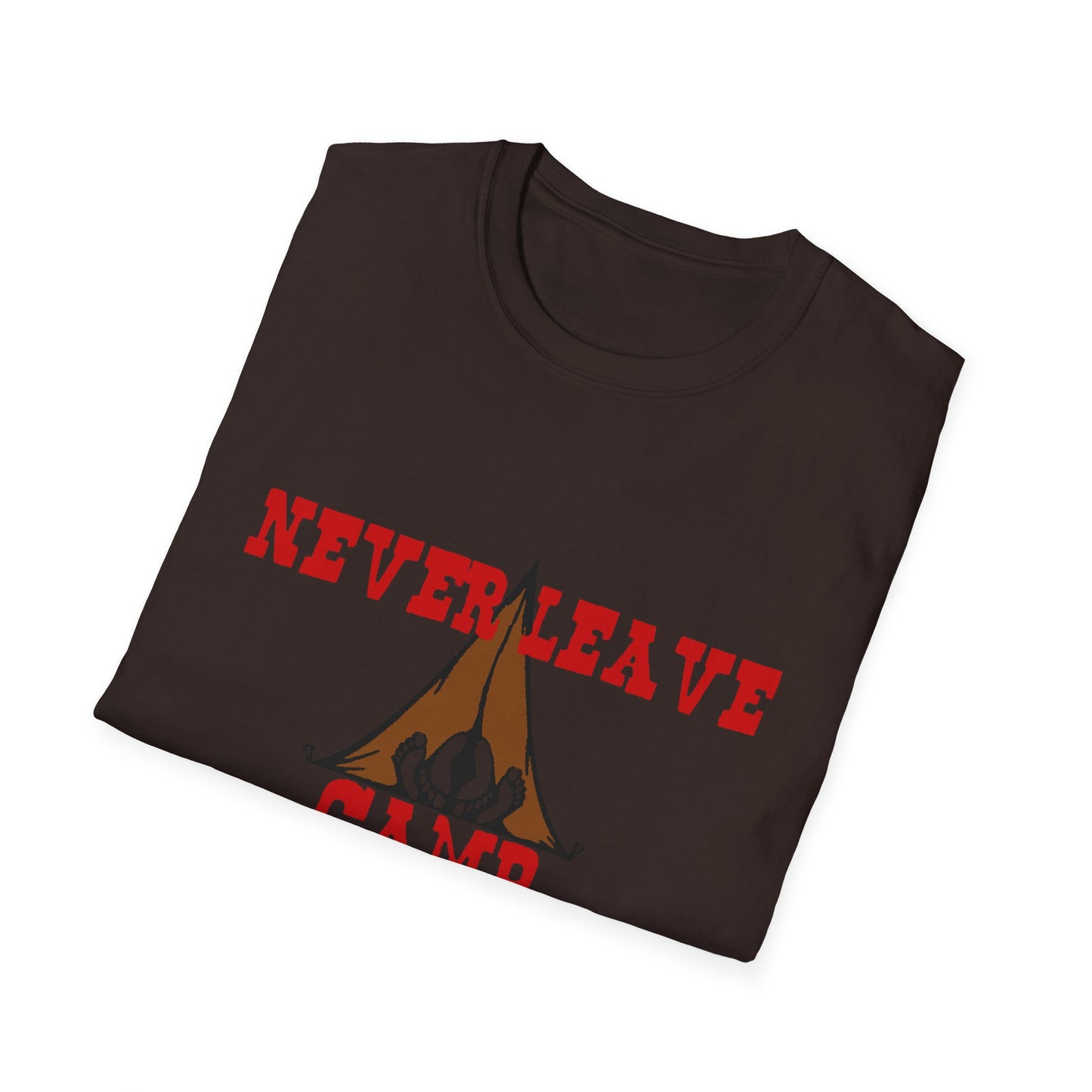 Never Leave Camp Unisex Softstyle T-Shirt