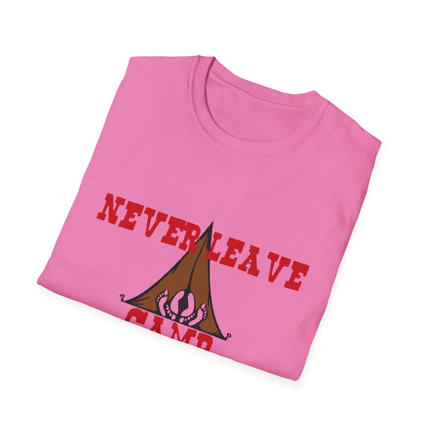 Never Leave Camp Unisex Softstyle T-Shirt