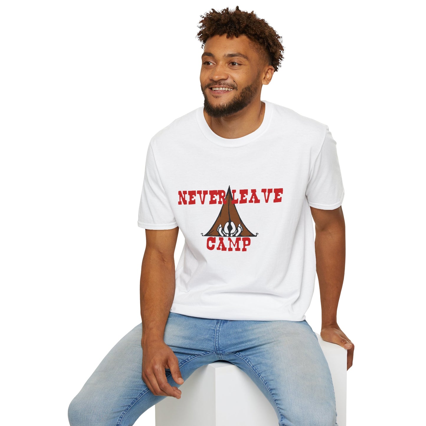 Never Leave Camp Unisex Softstyle T-Shirt