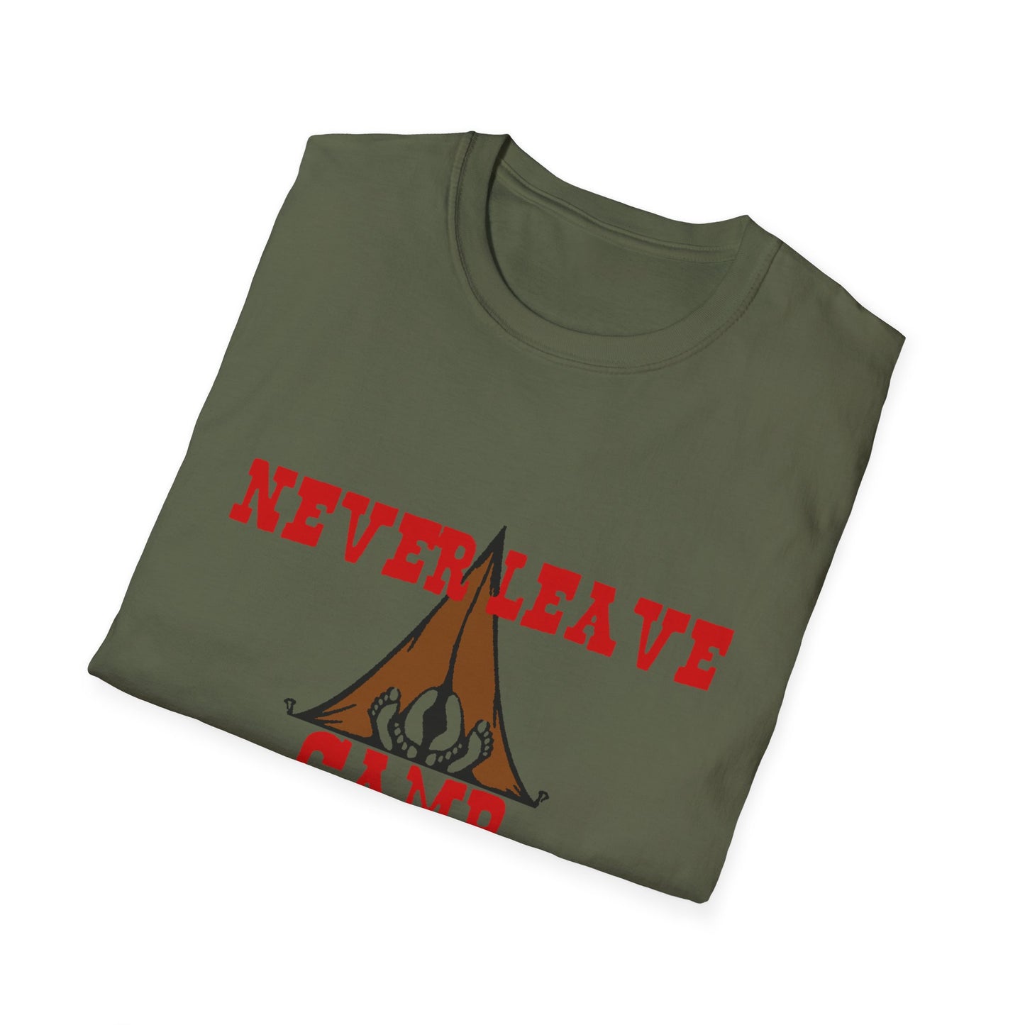 Never Leave Camp Unisex Softstyle T-Shirt