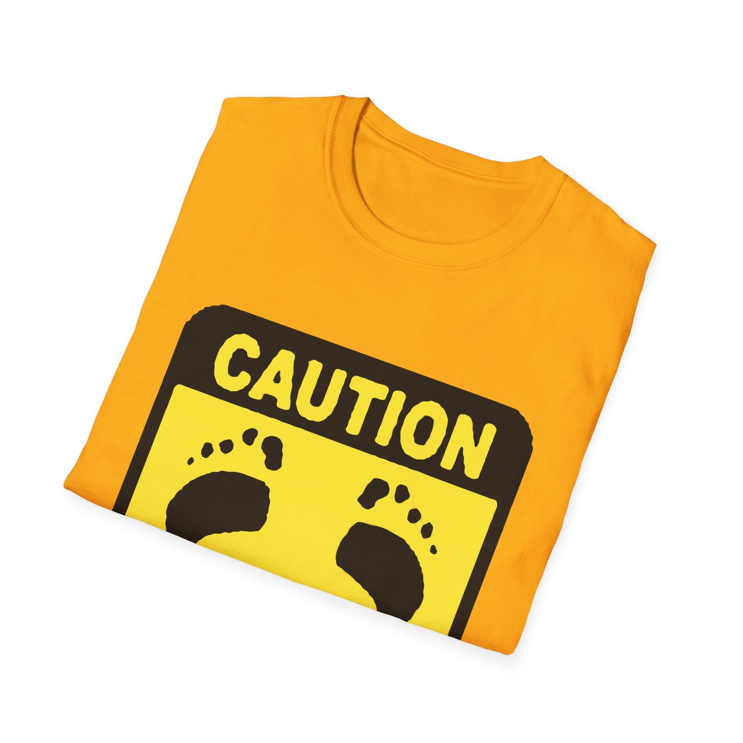 Caution Hasher Unisex Softstyle T-Shirt